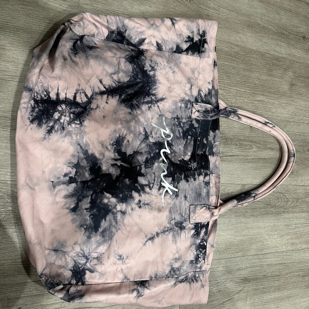 PINK Victoria's Secret Black and Pink Tote